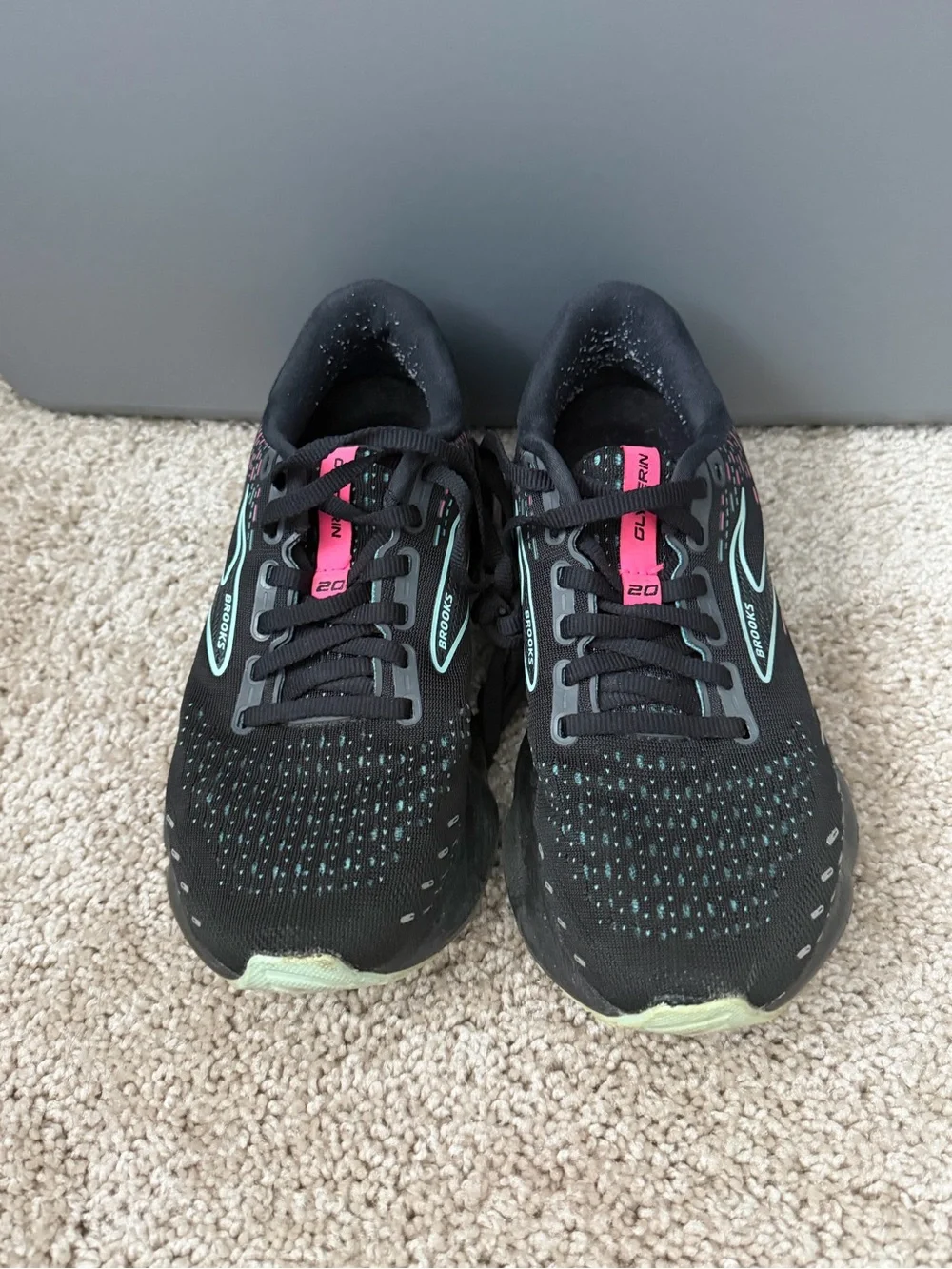 Brooks Glycerin 20 Women’s Running Shoes Black Blue Pink Size 7 Athletic